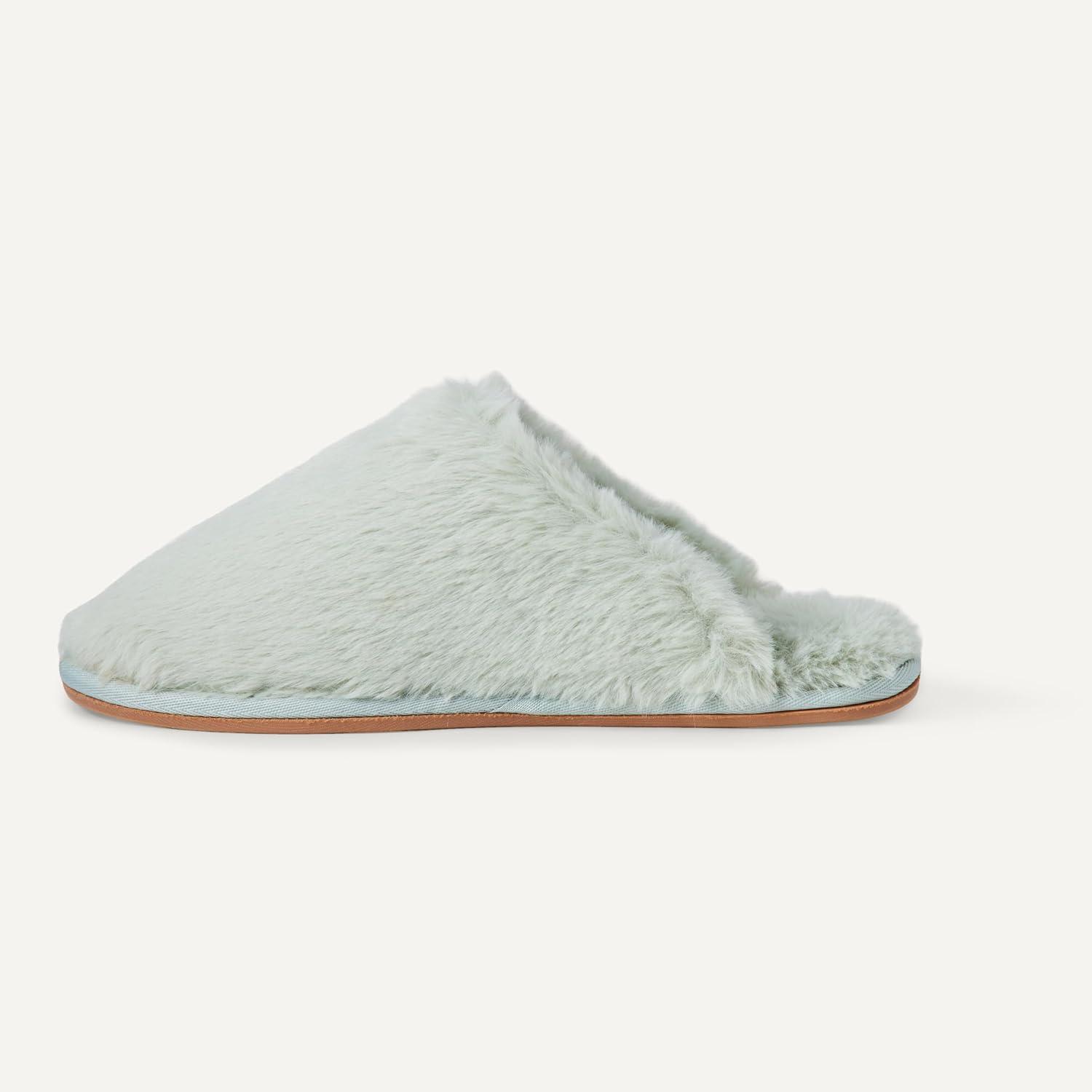 imageAmazon Essentials womens Fuzzy Plush SlippersMint Green