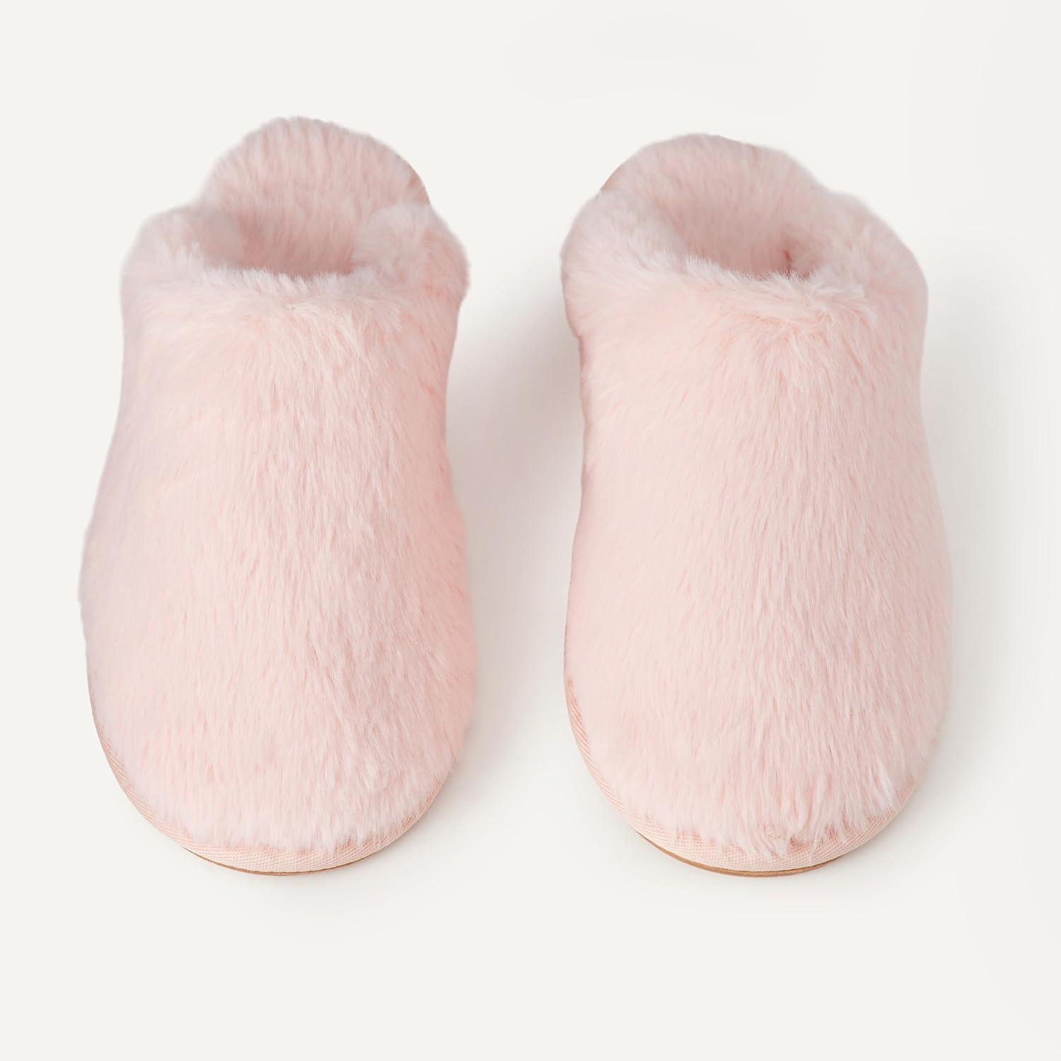 imageAmazon Essentials womens Fuzzy Plush SlippersPink