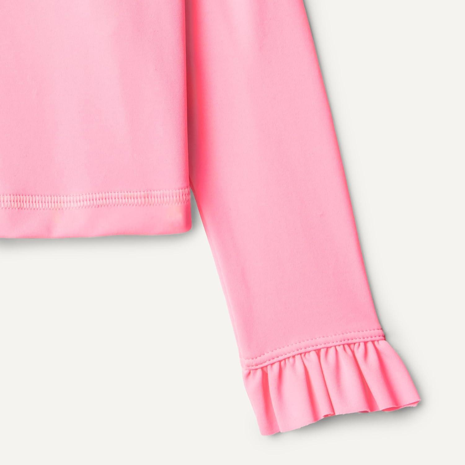 imageAmazon Essentials x Sofia Grainge Toddlers and Baby Girls 2Piece Long Sleeve Rashguard SetBright Pink