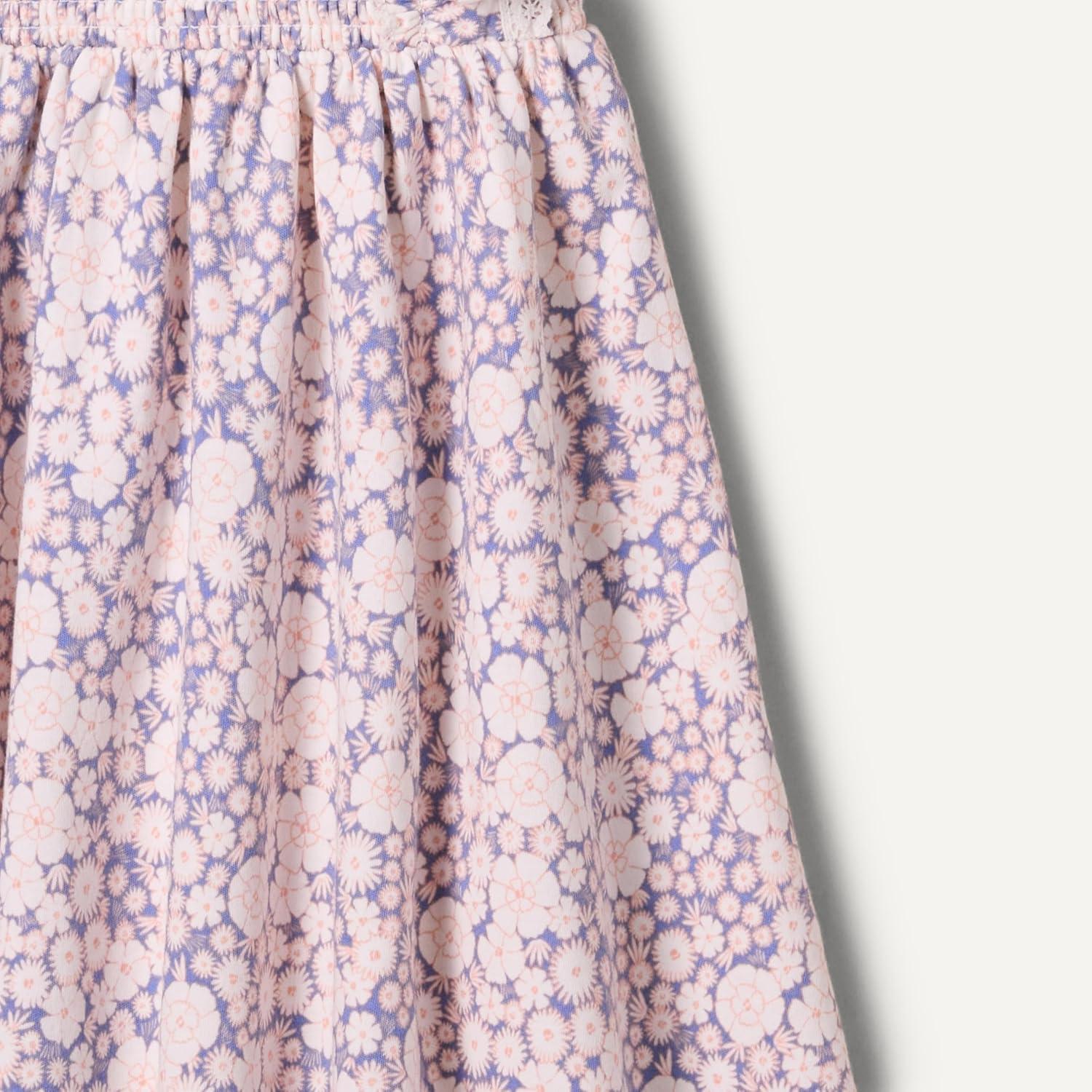 imageAmazon Essentials x Sofia Grainge Toddlers and Baby Girls Embroidered Knit DressBlue Ivory Delicate Floral