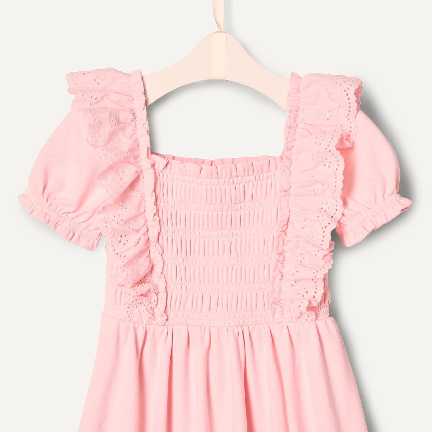 imageAmazon Essentials x Sofia Grainge Toddlers and Baby Girls Embroidered Knit DressPink