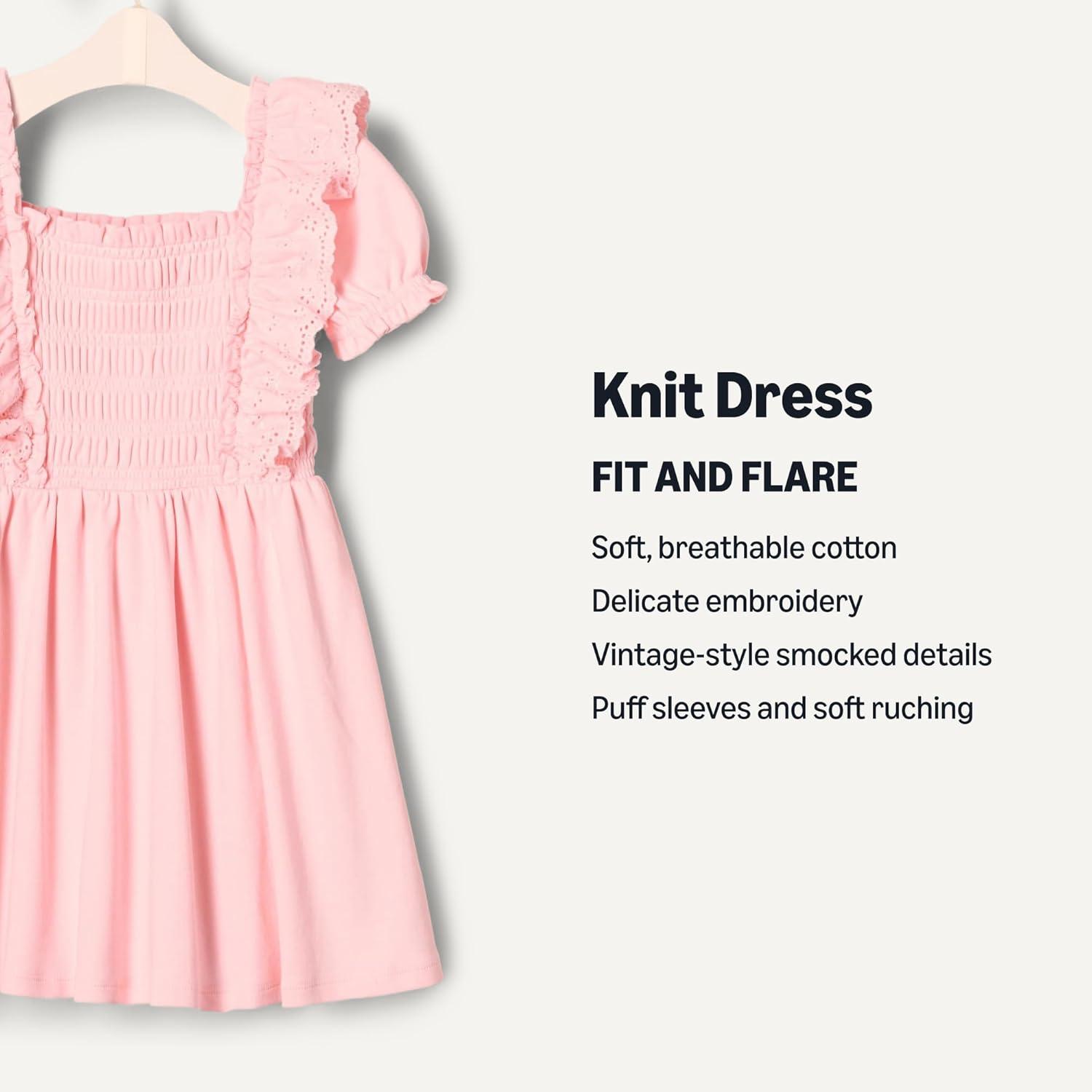 imageAmazon Essentials x Sofia Grainge Toddlers and Baby Girls Embroidered Knit DressPink