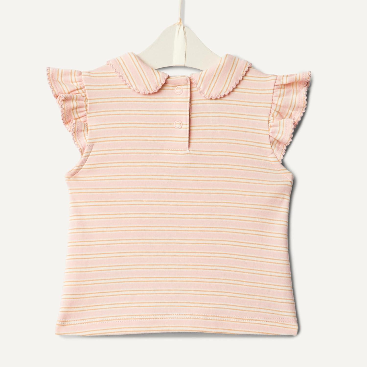 imageAmazon Essentials x Sofia Grainge Toddlers and Baby Girls Short Sleeve Blouse Pack of 2StrawberryStripe