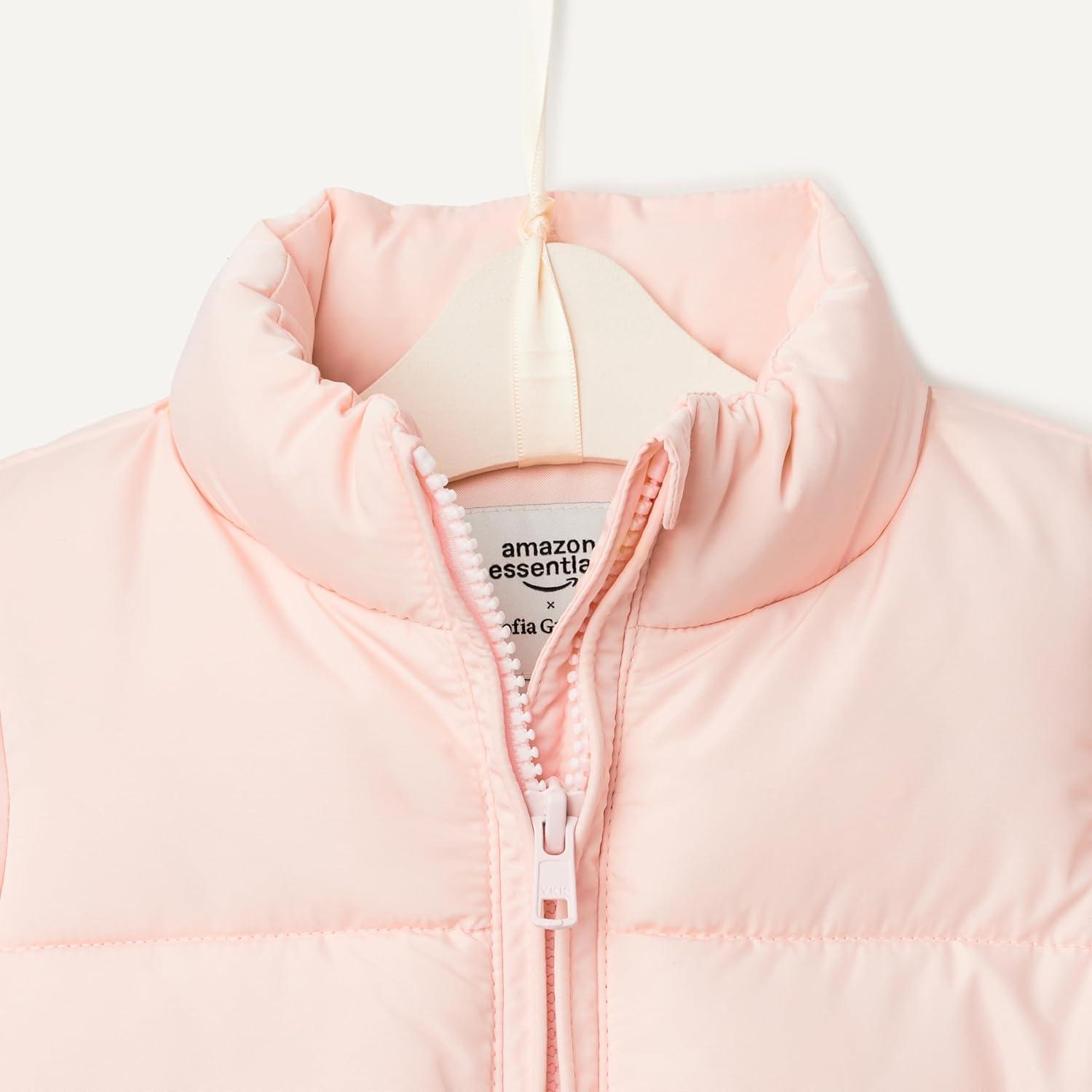 imageAmazon Essentials x Sofia Grainge Toddlers and Baby Girls Taffeta Puffer JacketLight Pink