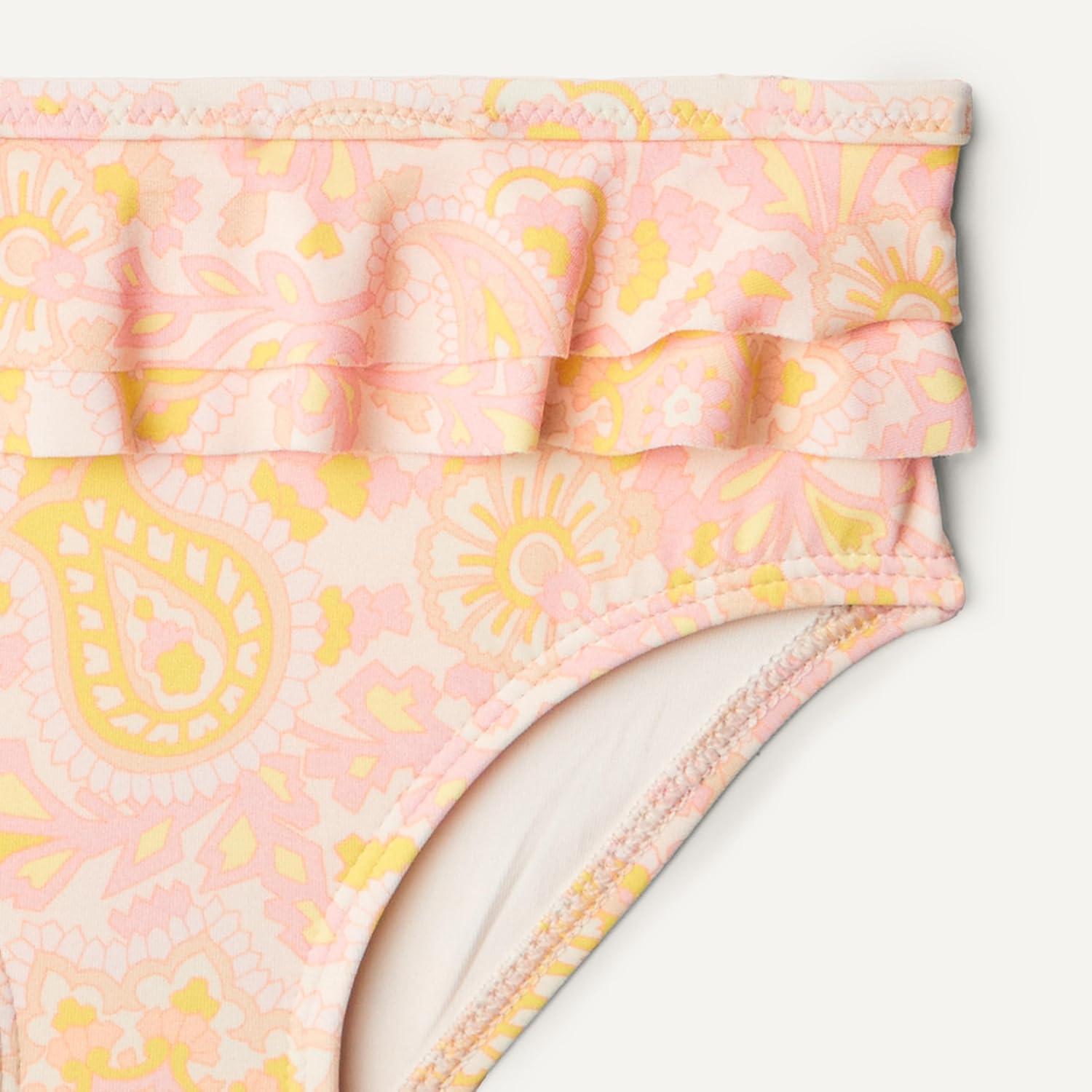 imageAmazon Essentials x Sofia Grainge Toddlers and Baby Girls Two Piece SwimsuitShell Pink Ornate Paisley