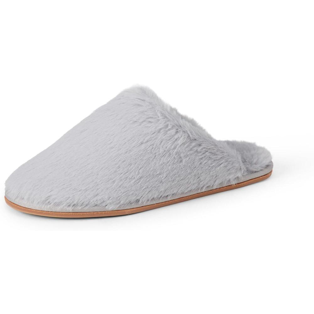 imageAmazon Essentials womens Fuzzy Plush SlippersGrey