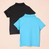 imageAmazon Essentials Boys and Toddlers ShortSleeve Active Performance Polo Shirts Pack of 2Aqua BlueBlack