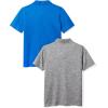 imageAmazon Essentials Boys and Toddlers ShortSleeve Active Performance Polo Shirts Pack of 2Cobalt BlueGrey Space Dye