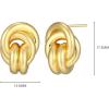 imageAmazon Essentials Love Knot Earrings for Women  GoldTone Fine Silver Plated Trendy Jewelry