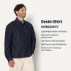 imageAmazon Essentials Mens Modern OversizedFit Denim ButtonDown ShirtRinse