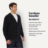 imageAmazon Essentials Mens RelaxedFit Cotton Blend CardiganBlack