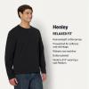 imageAmazon Essentials Mens RelaxedFit Long Sleeve HenleyBlack