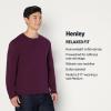 imageAmazon Essentials Mens RelaxedFit Long Sleeve HenleyBurgundy