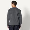 imageAmazon Essentials Mens RelaxedFit Long Sleeve HenleyCharcoal Heather