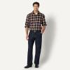 imageAmazon Essentials Mens RelaxedFit LongSleeve Flannel ShirtDark Burgundy Black Check Plaid
