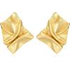 imageAmazon Essentials Sculpted Clip Earrings for Women  GoldTone Fine Silver Plated Trendy Jewelry
