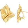imageAmazon Essentials Sculpted Clip Earrings for Women  GoldTone Fine Silver Plated Trendy Jewelry
