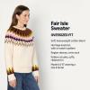 imageAmazon Essentials Womens OversizedFit Fair Isle Crewneck SweaterCream Caramel Chevron Knit