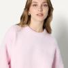 imageAmazon Essentials Womens OversizedFit Faux Mohair Crewneck SweaterPastel Lilac