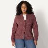 imageAmazon Essentials Womens OversizedFit MultiColor Heavyweight ButtonUp CardiganBurgundy Marl