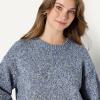 imageAmazon Essentials Womens OversizedFit MultiColor Heavyweight Crewneck SweaterBright Blue Marl