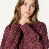 imageAmazon Essentials Womens OversizedFit MultiColor Heavyweight Crewneck SweaterBurgundy Marl