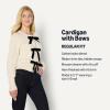 imageAmazon Essentials Womens RegularFit LongSleeve Tie Front Cardigan with BowsOatmeal Heather