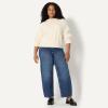 imageAmazon Essentials Womens RelaxedFit Cable Crewneck SweaterOatmeal Heather