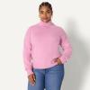 imageAmazon Essentials Womens RelaxedFit Cotton Blend Turtleneck Pullover SweaterMauve