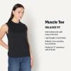 imageAmazon Essentials Womens RelaxedFit Cotton Muscle TeeBlack