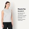 imageAmazon Essentials Womens RelaxedFit Cotton Muscle TeeLight Grey Heather