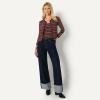 imageAmazon Essentials Womens SlimFit Ribbed Cardigan ampamp Cami Set with Removable StrapsBurgundy Brown Stripe