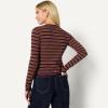 imageAmazon Essentials Womens SlimFit Ribbed Cardigan ampamp Cami Set with Removable StrapsBurgundy Brown Stripe