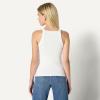 imageAmazon Essentials Womens SlimFit Stretch Rib HighNeck TankWhite