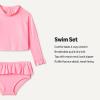 imageAmazon Essentials x Sofia Grainge Toddlers and Baby Girls 2Piece Long Sleeve Rashguard SetBright Pink