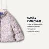 imageAmazon Essentials x Sofia Grainge Toddlers and Baby Girls Taffeta Puffer JacketBlue Ivory Delicate Floral