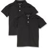 imageAmazon Essentials Boys and Toddlers ShortSleeve Active Performance Polo Shirts Pack of 2Black
