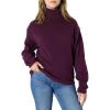 imageAmazon Essentials Womens RelaxedFit Cotton Blend Turtleneck Pullover SweaterBurgundy