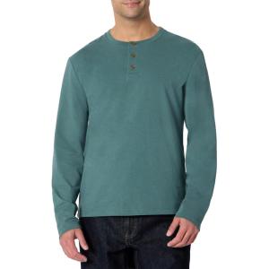 imageAmazon Essentials Mens RelaxedFit Long Sleeve HenleySlate Green
