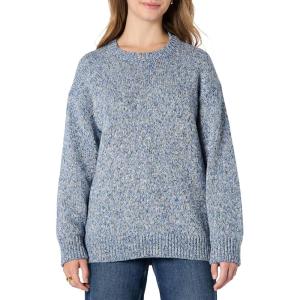 imageAmazon Essentials Womens OversizedFit MultiColor Heavyweight Crewneck SweaterBright Blue Marl