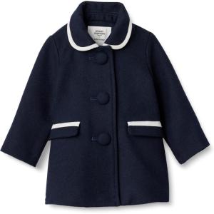 imageAmazon Essentials babygirls Wool Blend CoatNavy