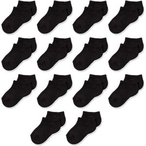 imageAmazon Essentials unisexchild Cotton Low Cut Cushioned SockBlack
