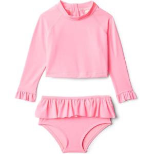 imageAmazon Essentials x Sofia Grainge Toddlers and Baby Girls 2Piece Long Sleeve Rashguard SetBright Pink