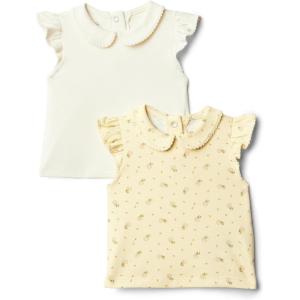 imageAmazon Essentials x Sofia Grainge Toddlers and Baby Girls Short Sleeve Blouse Pack of 2Ditsy FloralIvory