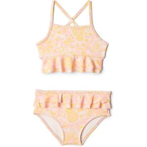 imageAmazon Essentials x Sofia Grainge Toddlers and Baby Girls Two Piece SwimsuitShell Pink Ornate Paisley
