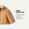 imageAmazon Essentials x Sofia Grainge Unisex Toddlers and Babies Teddy Puffer JacketCamel