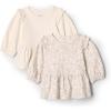 imageAmazon Essentials x Sofia Grainge Toddlers and Baby Girls 34 Sleeve Knit Top Pack of 2IvorySketch Floral