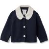 imageAmazon Essentials x Sofia Grainge Unisex Toddlers and Babies Peter Pan Collar Sweater JacketNavy