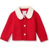 imageAmazon Essentials x Sofia Grainge Unisex Toddlers and Babies Peter Pan Collar Sweater JacketRed