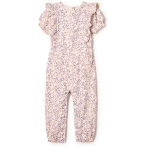 imageAmazon Essentials x Sofia Grainge Toddlers and Baby Girls Ruffle RomperBlue Ivory Delicate Floral